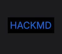 hackmd logo on a black background