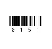 a barcode on a white background