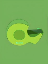 an avocado with the word scotch on it