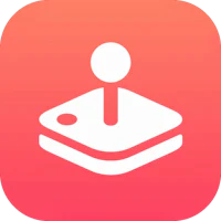 a game controller icon on a pink background