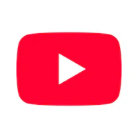 the youtube logo with a red and white square