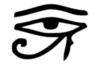 an egyptian eye symbol on a white background