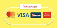 we accept visa, credit card, and debit card