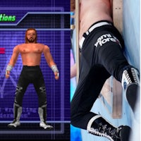 a picture of a wrestler and a picture of a wrestler