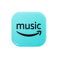 the amazon music logo on a blue background