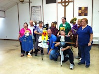 a group of people posing for a picture