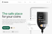 a website with the words trezor on it