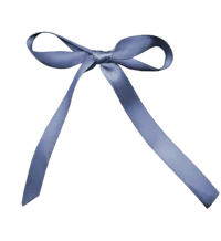 a blue satin bow on a black background