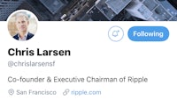 chris larsen's twitter account