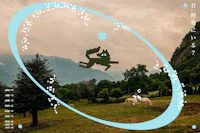 a circle with a cat in it