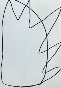a black and white drawing of a skull