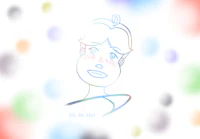 a drawing of a girl with a smile on her face