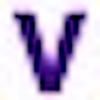 a purple letter v on a white background