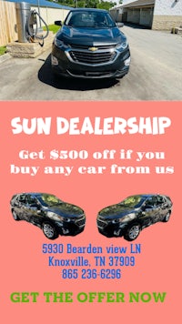 chevrolet sun dealership get $ 500 if you buy a car from us