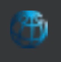 an image of a blue globe on a black background