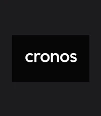 the logo for cronos on a black background