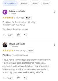 a screenshot of a yelp review for david schwartz
