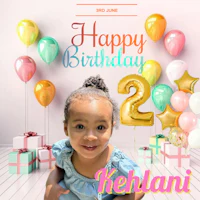 happy birthday kehlani with balloons and balloons