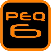 the peq 6 logo in orange and black