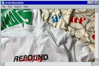 a screen shot of a t - shirt with the word'rebound'on it