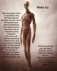 an image of an alien with a poem on it