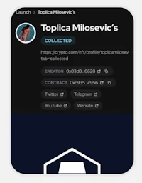 a sticker with the word topicica miloevi's on it