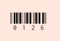 a barcode on a pink background