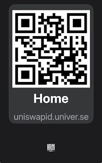 a black screen with a qr code that says home