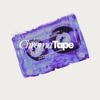 a purple cassette with the word chrometape on it