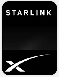 the starlink logo on a black and white background