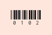 a barcode on a pink background