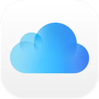 a cloud icon with a blue background