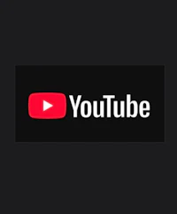 youtube logo on a black background