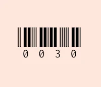 a barcode on a pink background