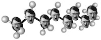 a picture of a molecule with the faces of hitler