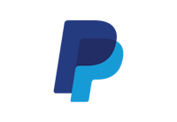 the paypal logo on a black background