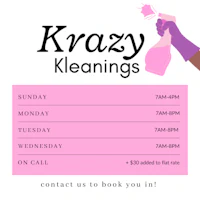 a flyer for krazy cleanings