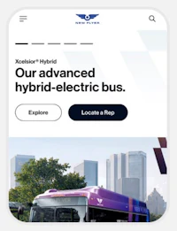 a website for a hybrid electric bus