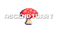 a mushroom with the word ascendart on it