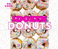 idozen donuts with sprinkles on top