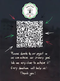 a poster with a qr code on it