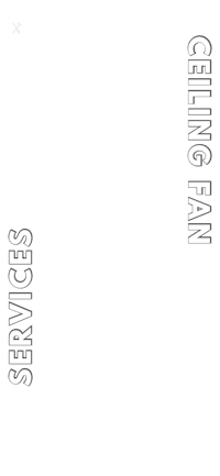 a black and white poster with the words ceiling fan services