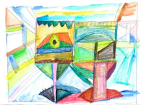 a drawing of a child's artwork