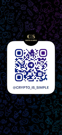 a qr code with the words crypto is simple