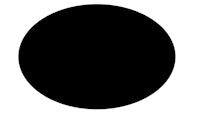 a black circle on a white background