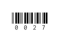 a barcode on a white background