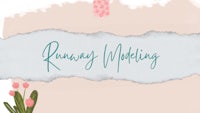 a torn piece of paper with the words runway modeling