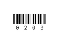 a barcode on a white background