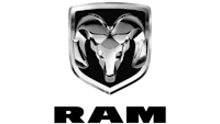 ram logo on a black background