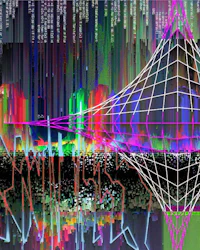 an abstract image of a city with colorful lights
